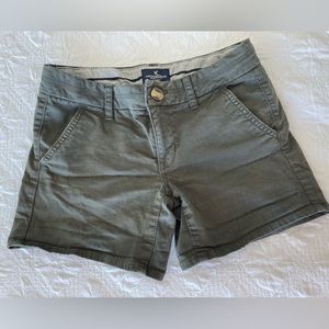 American Eagle dark khaki shorts.